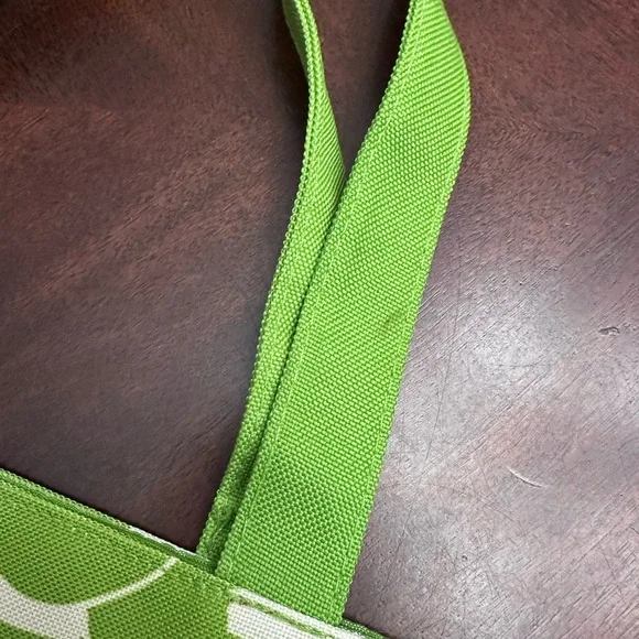 Lancôme Green Floral Tote Bag Shopper Beach Bag Travel - Picture 10 of 12